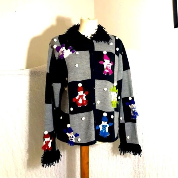 Karen Scott Vtg Y2K Christmas Sweater Size PL - Picture 1 of 9